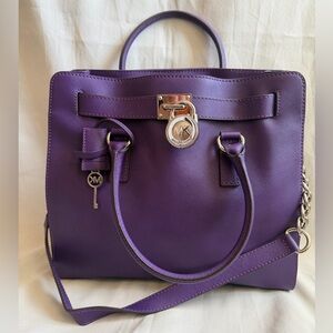 Michael Kors Rich Purple Satchel Bag